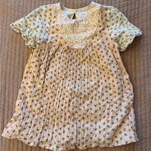 Zara Cream and Orange Floral Dress